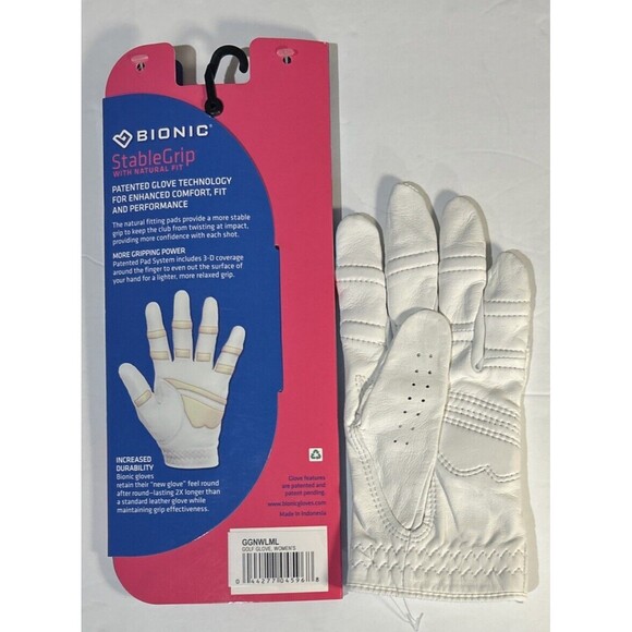 Women’s Bionic StableGrip Natural Fit Golf Glove Size ML Left Hand (1) New WTags - Picture 3 of 6